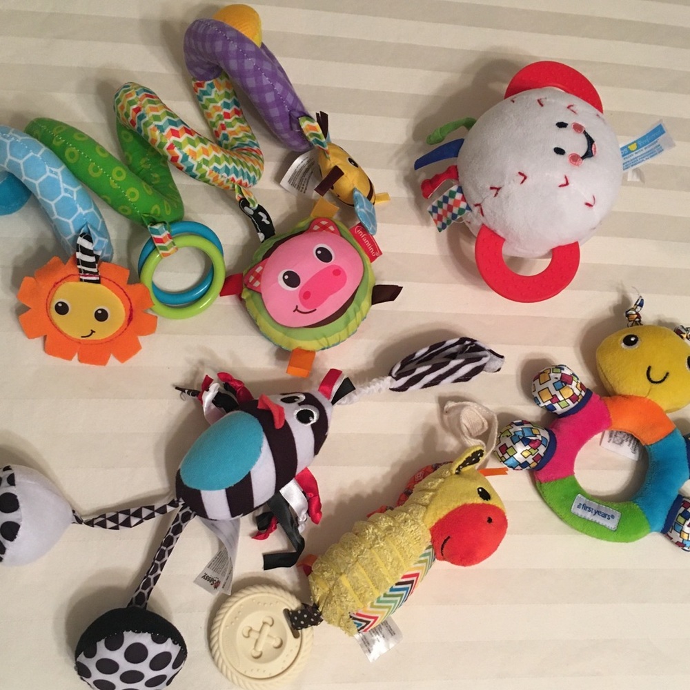 Variety of gently used baby’s 1st soft toys